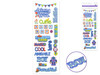 Paper Craft Stickers: 4.33"x12.2" Glimmer Puffy Sentiments