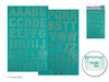 Paper Craft Stickers: 14.5cmx24cm Chipboard Glitter Letters 2sheets
