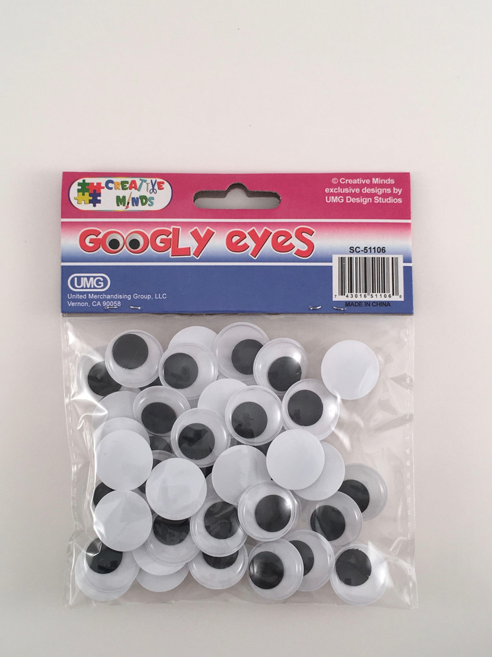 Googly Eyes, sewing, Dia. 8-20 mm, 250 asstd./ 1 pack