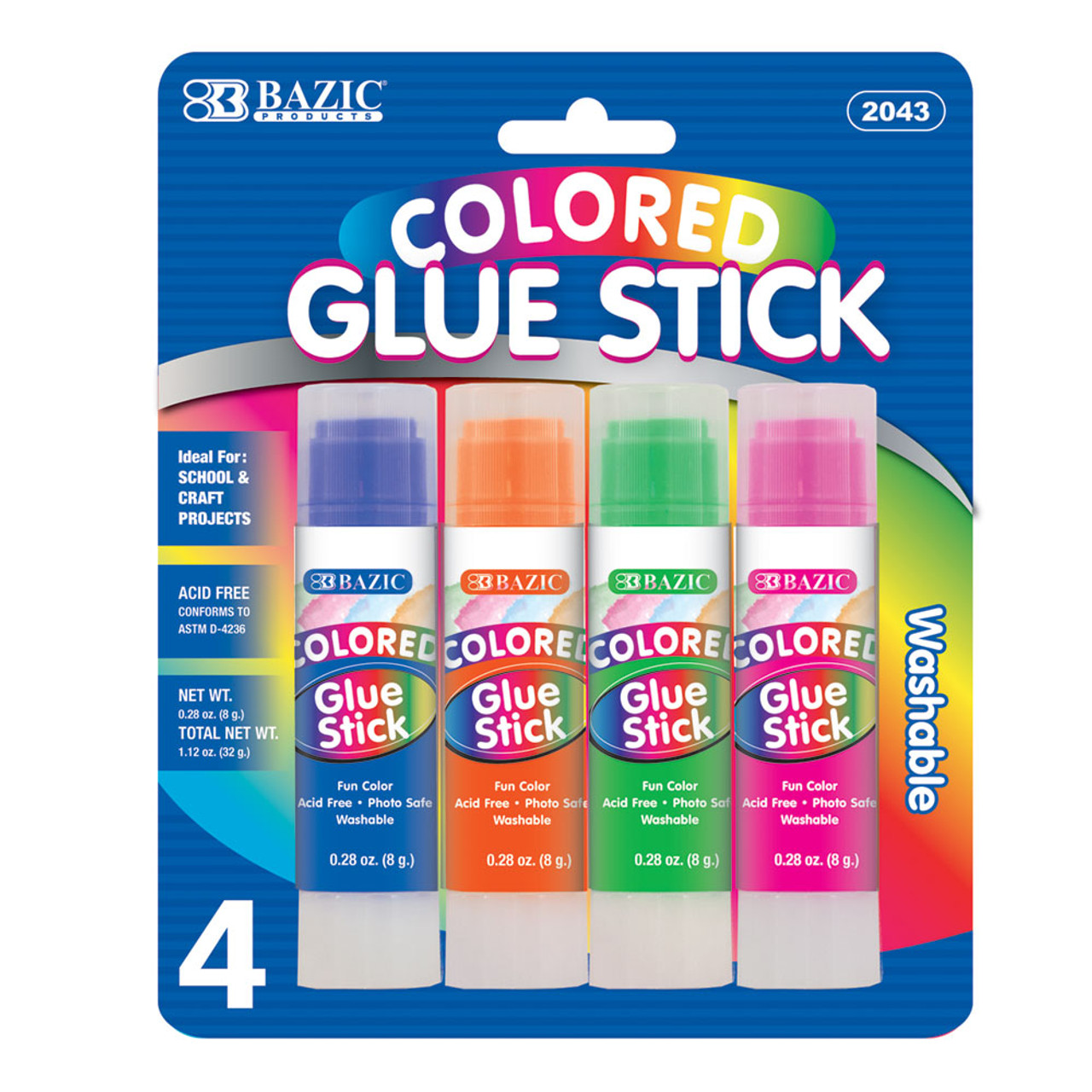 Bazic 21g / 0.7 oz Large Glue Stick (3/pack)