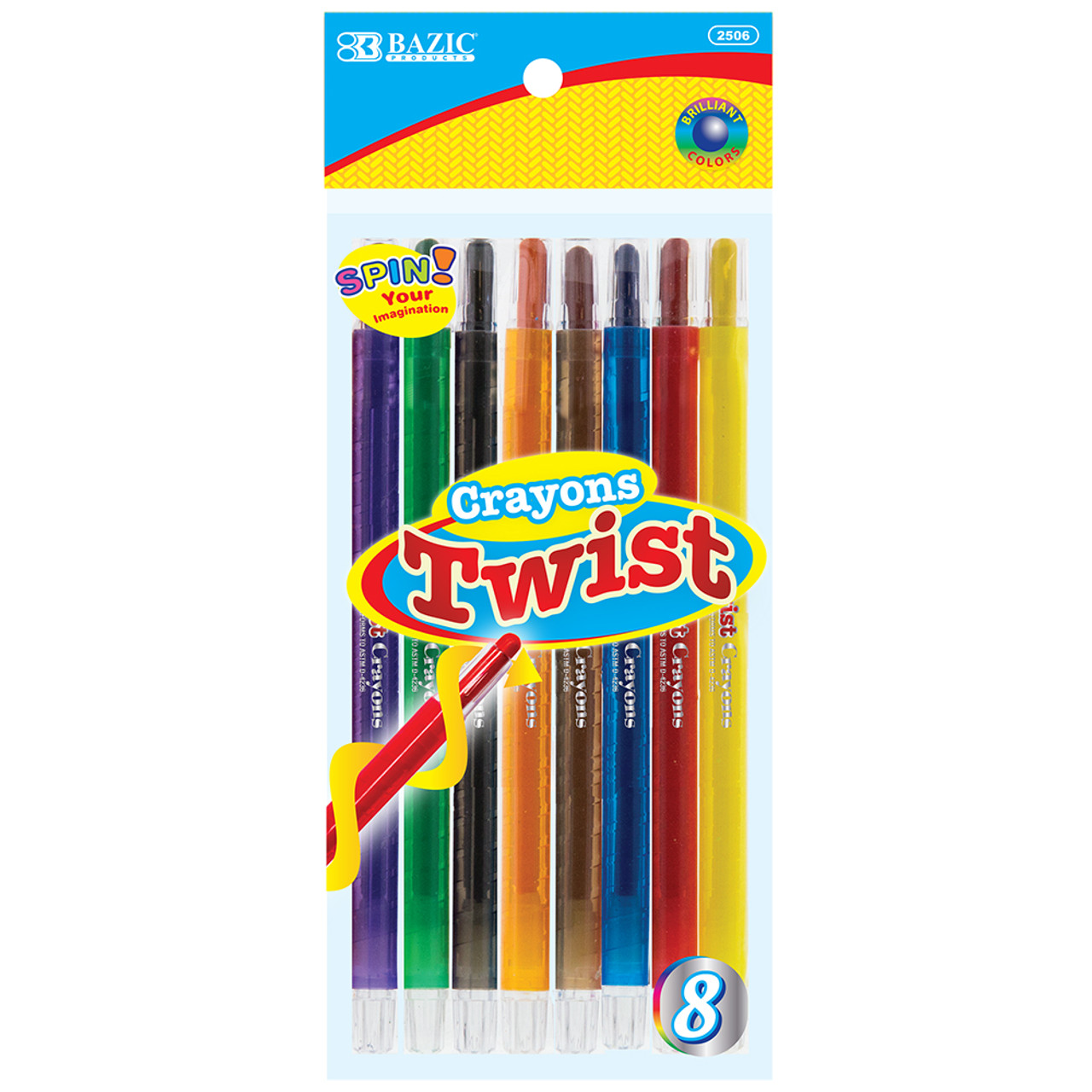 BAZIC 12 Color Mini Propelling Crayon