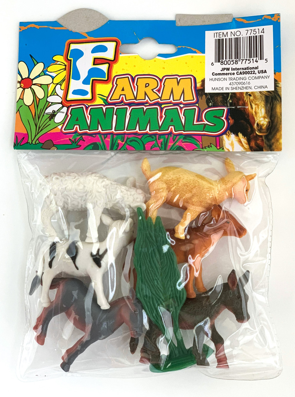 Set of 12 Resin Farm Animal Figurines