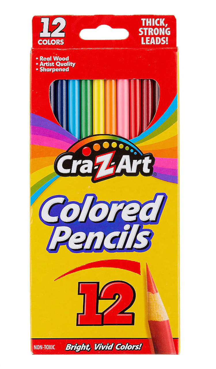 New Crayola Colored Pencils 12 Count Red Orange