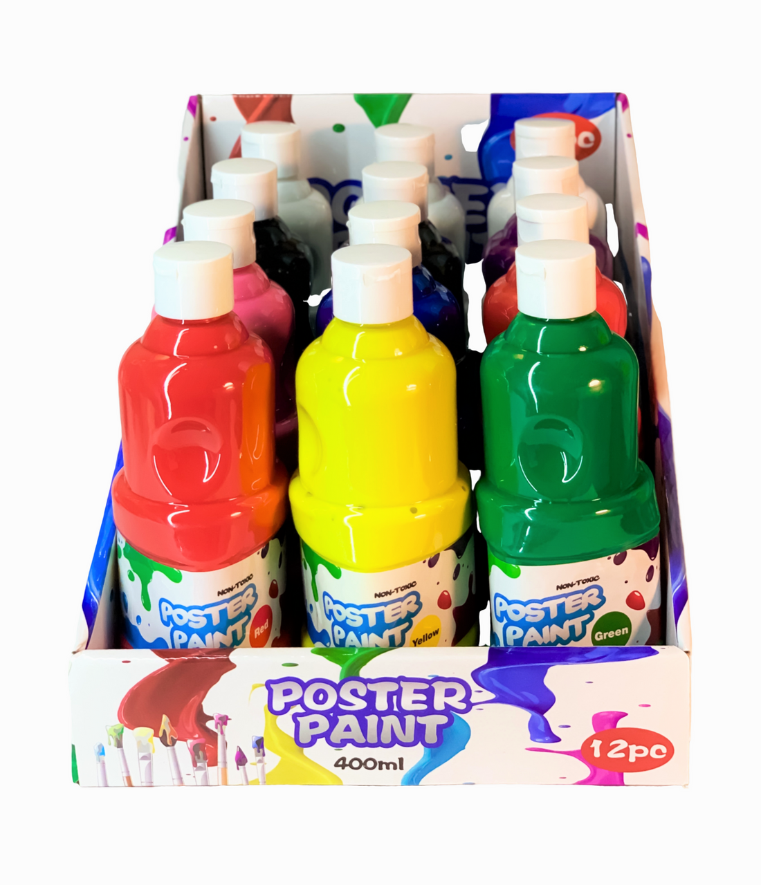 Kids Poster Paint 400ML Assorted Color Box