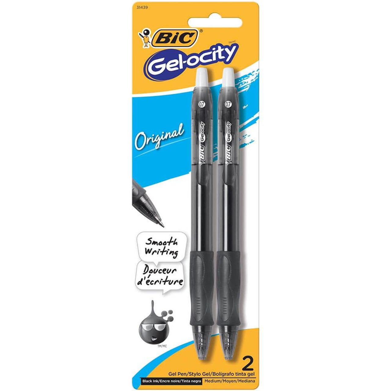 BIC® Gel-ocity™ Medium Point Gel Pens - Black, 2 ct - Pay Less Super Markets