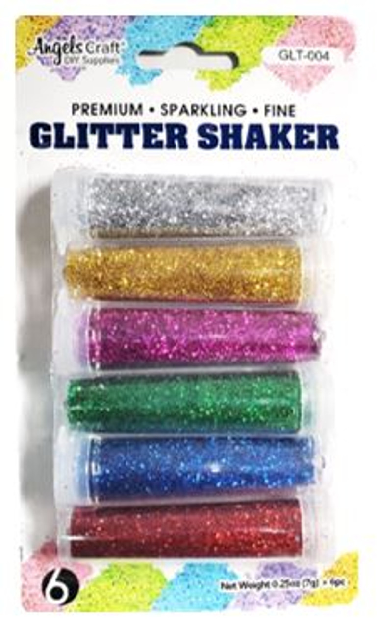 Glitter Shaker Tubes in 6 Assorted Vibrant Colours Glitter for Arts and  Crafts Nails/Body - Add Extra Sparkle to Any Craft Kit or Slime Kit