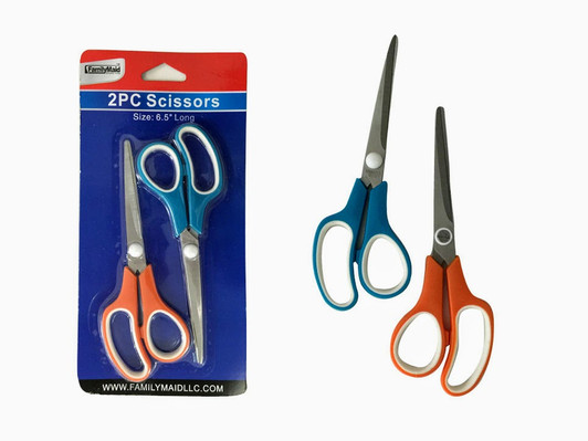 2 PC Sharp Scissors 8 Stainless Steel Cushion Grip Handle Office School Crafts