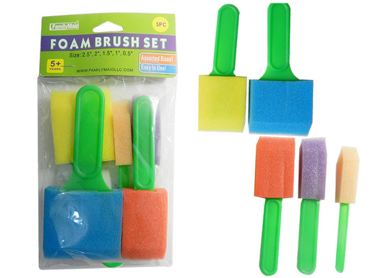 5PC Foam Brush Set