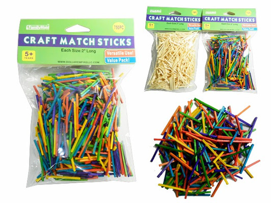 WOODEN STIR ASST COLOR STICKS 100PK 7.5X0.25(19CM X 0.64CM)