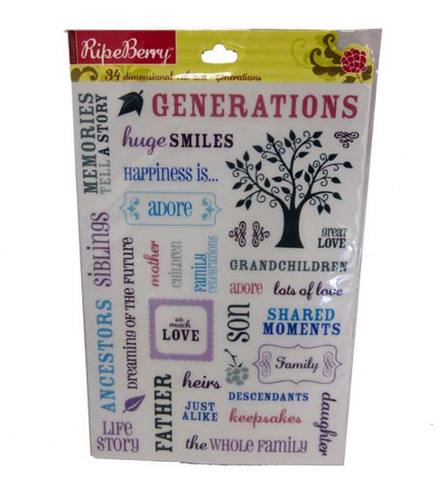 34pc Rub-Ons Generation Stickers 34pc Rub-Ons Generation Stickers