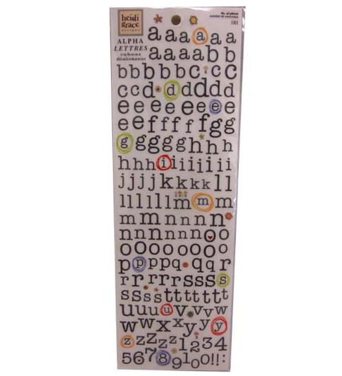 181pc Alpha Letters Run-Ons 181pc Alpha Letters Run-Ons