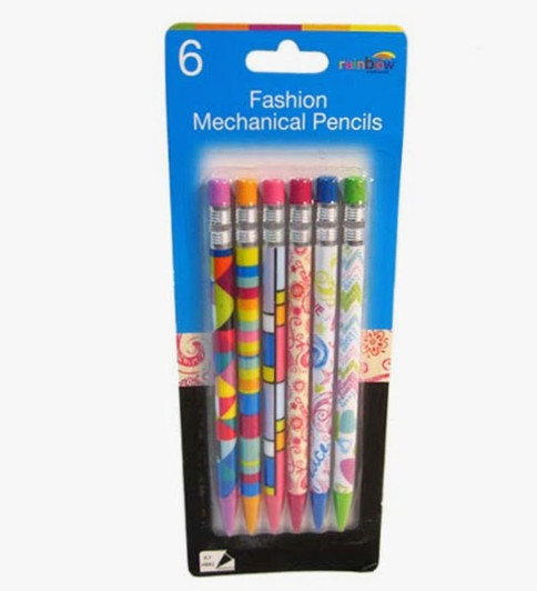 6ct Fashion Wrapped Mechanical Pencil 0.7 mm 6ct Fashion Wrapped Mechanical Pencil 0.7 mm