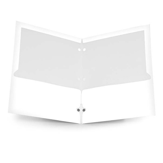 2-Pocket 12" x 9.375" Paper Portfolio, High Gloss Laminated finish on 1S, 3-hole Punched ( WHITE C ) 2-Pocket 12" x 9.375" Paper Portfolio, High Gloss Laminated finish on 1S, 3-hole Punched ( WHITE C )