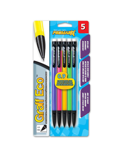 Promarx Mechanical Pencil Graff Eco" 0.9mm 5ct.
