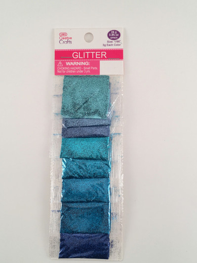 Gitter Blue Ascending Palette,Size 1/96'' 3gm each color.
