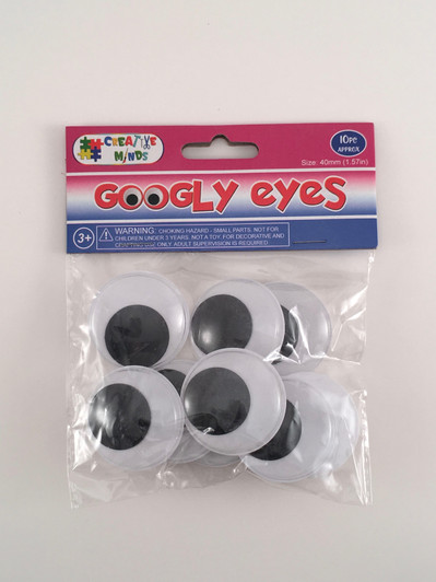 Googly Eyes, sewing, Dia. 8-20 mm, 250 asstd./ 1 pack