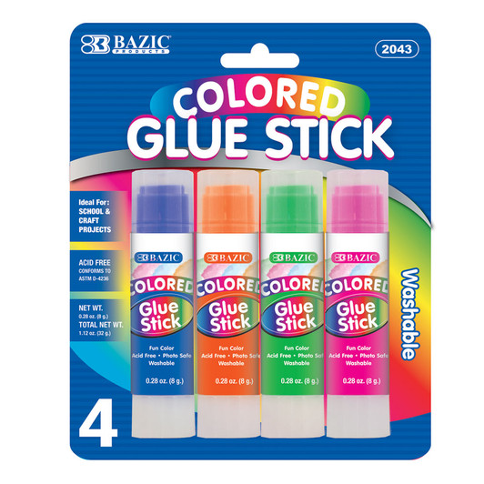 BAZIC Jumbo Glue Stick 36 grams 1.27 ounces 2 Per Pack