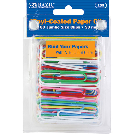 BAZIC Paper Clip (33mm) No.1 Regular Color (200/Pack) - Bazicstore