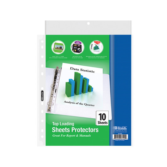 BAZIC Top Loading Sheet Protectors (10/Pack) BAZIC Top Loading Sheet Protectors (10/Pack)