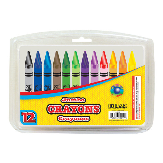 Bazic Products 2561 12 Color Silky Gel Crayons