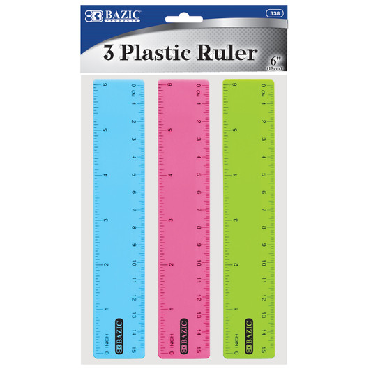 BAZIC 12 (30cm) Wooden Ruler (3/Pack) Bazic Products
