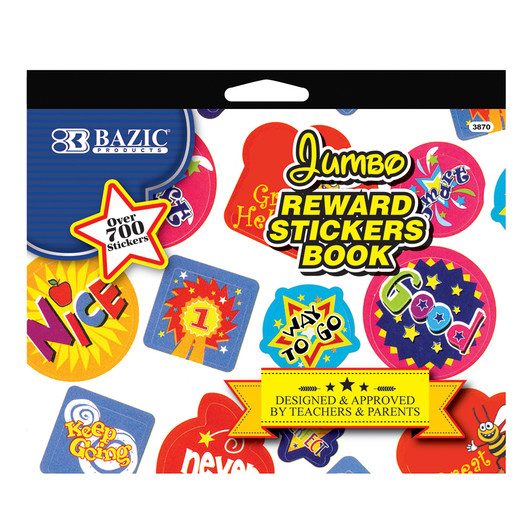 BAZIC BRAND" Jumbo Rewards Sticker Book 700ct BAZIC BRAND" Jumbo Rewards Sticker Book 700ct