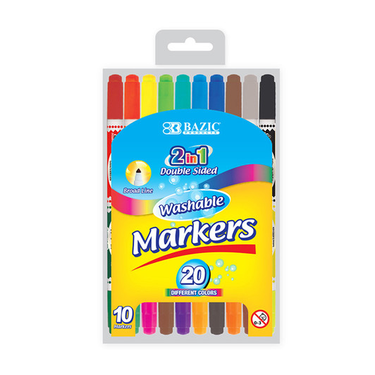 10 Color Double-Tip Washable Markers 10 Color Double-Tip Washable Markers