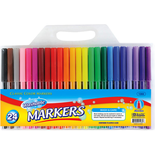 BAZIC 24 Fine Line Washable Watercolor Markers BAZIC 24 Fine Line Washable Watercolor Markers