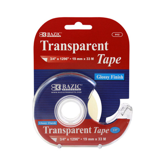 Bazic 3/4 x 500 Double Sided Permanent Tape w/ Dispenser