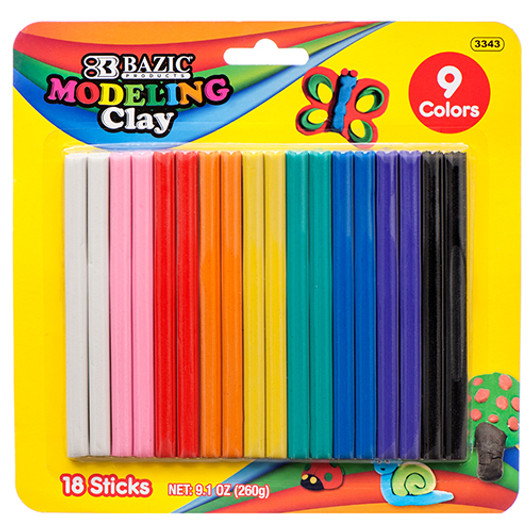 BAZIC 9 Color 260g Modeling Clay Sticks BAZIC 9 Color 260g Modeling Clay Sticks