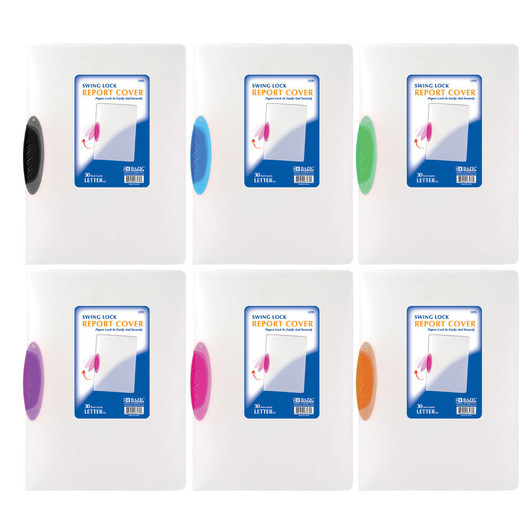 BAZIC Translucent Swing Lock Report Cover, 1 Pc Pack