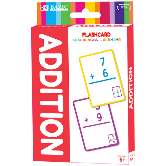 Pre-school and Elementary  Addition Flash Cards 36ct.