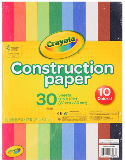 Construction Paper, 240 Count School Supplies, Crayola.com