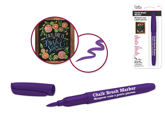 Craft Decor: Chalk-It-Up Brush Marker  Blister-Carded -Item# CD962E