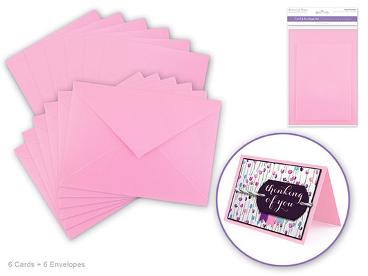 Cardmaking: 4.5"x6" Cards + Envelopes 6sets A6 -Item# CM600D