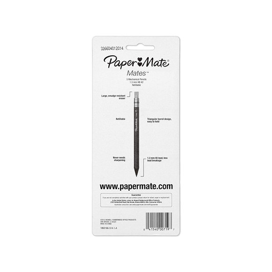 PAPERMATE - Mechanical Pencil 1.3 mm HB#2 , Triangular. PAPERMATE - Mechanical Pencil 1.3 mm HB#2 , Triangular.