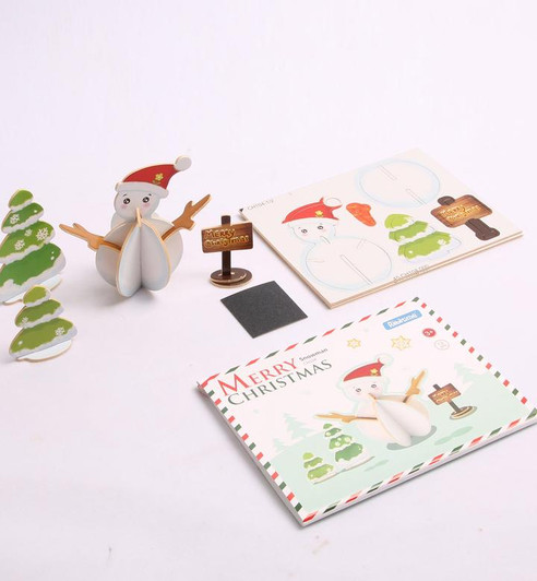 DIY 3D Wooden Puzzle: Snowman DIY 3D Wooden Puzzle: Snowman