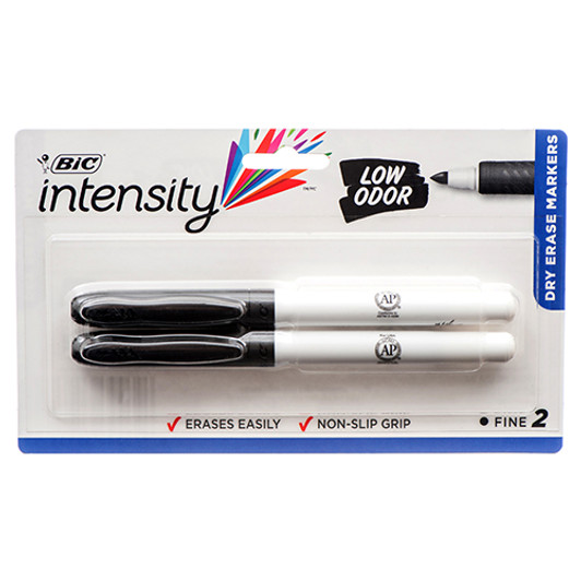 BIC Intensity Fine Tip Permanent Markers, Black, 200-Count Pack, Black  Markers for Teachers and Office Supplies