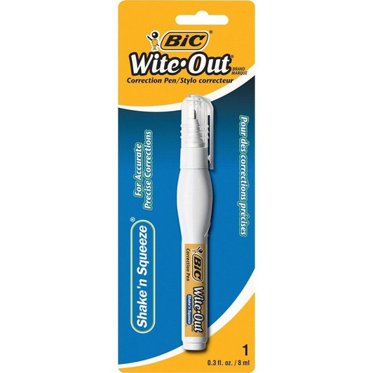 BAZIC Correction Pen Mini White Out 5 ml, Precise Metal Tip (2