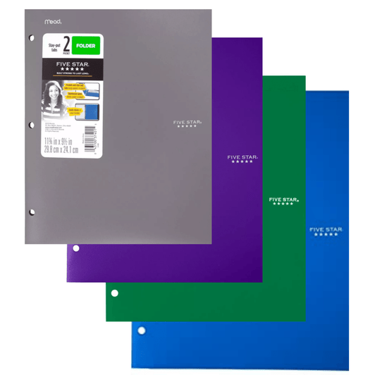 FIVE STAR FOLDERS 3 HOLE PUNCH FIVE STAR FOLDERS 3 HOLE PUNCH