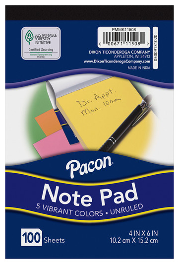 PACON NOTE PAD PMMK11508 PACON NOTE PAD PMMK11508