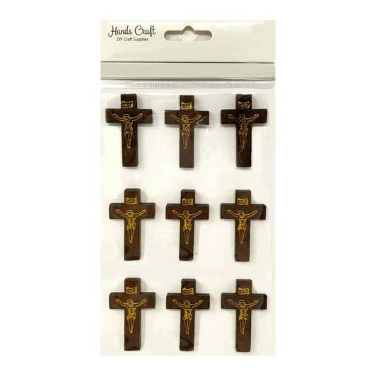 Brown Cross Stickers