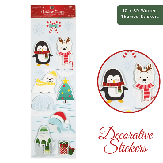 3D Foam Stickers Creative Hands Snowman Winter Scrapbooking