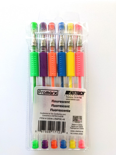 Inc Clip Clicks Neon 8pk Ball Point Pens Colored Ink 1.0mm Comfort Grip 4  Colors