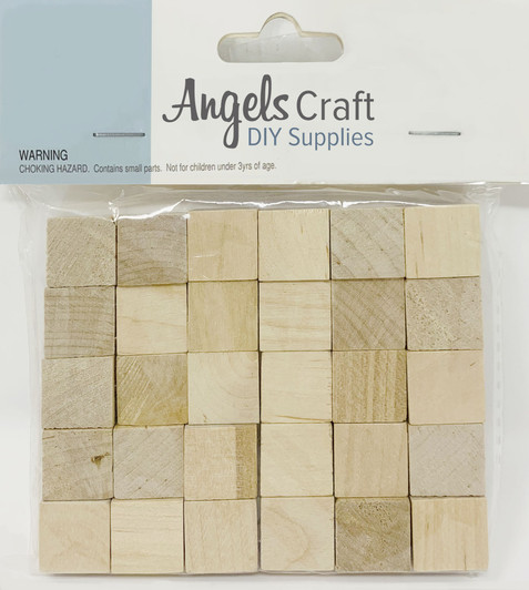 Wooden Cubes, 15X15X15MM, 30pc. Wooden Cubes, 15X15X15MM, 30pc.