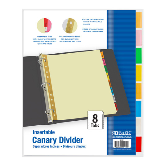 Canary Paper Dividers Canary Paper Dividers