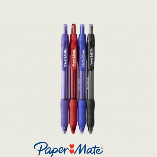 Inc Clip Clicks 8pk Ball Point Pens Colored Ink 1.0mm Comfort Grip- 4  Colors