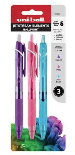 Jetstream Elements Ballpoint Pens 1.0mm 3pk Fashion Jetstream Elements Ballpoint Pens 1.0mm 3pk Fashion