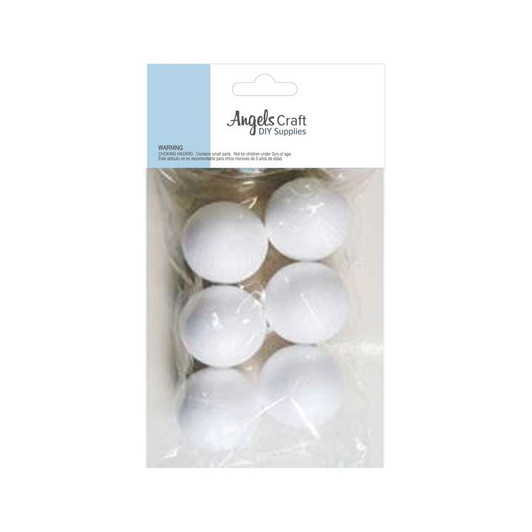 AngelsCrafts" Polyfoam Ball, 2.5", 6 Ct. AngelsCrafts" Polyfoam Ball, 2.5", 6 Ct.