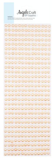 Peach Accent" Pearl Beads, Self-Adhesive Peach Accent" Pearl Beads, Self-Adhesive